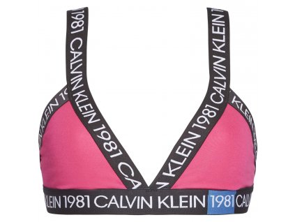 Podprsenka bez kostice QF5447E-8ZK růžovočierna Calvin Klein