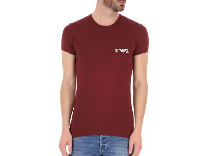 Pánske tričko - 111035 1A526 - 00076 - vínová - Emporio Armani
