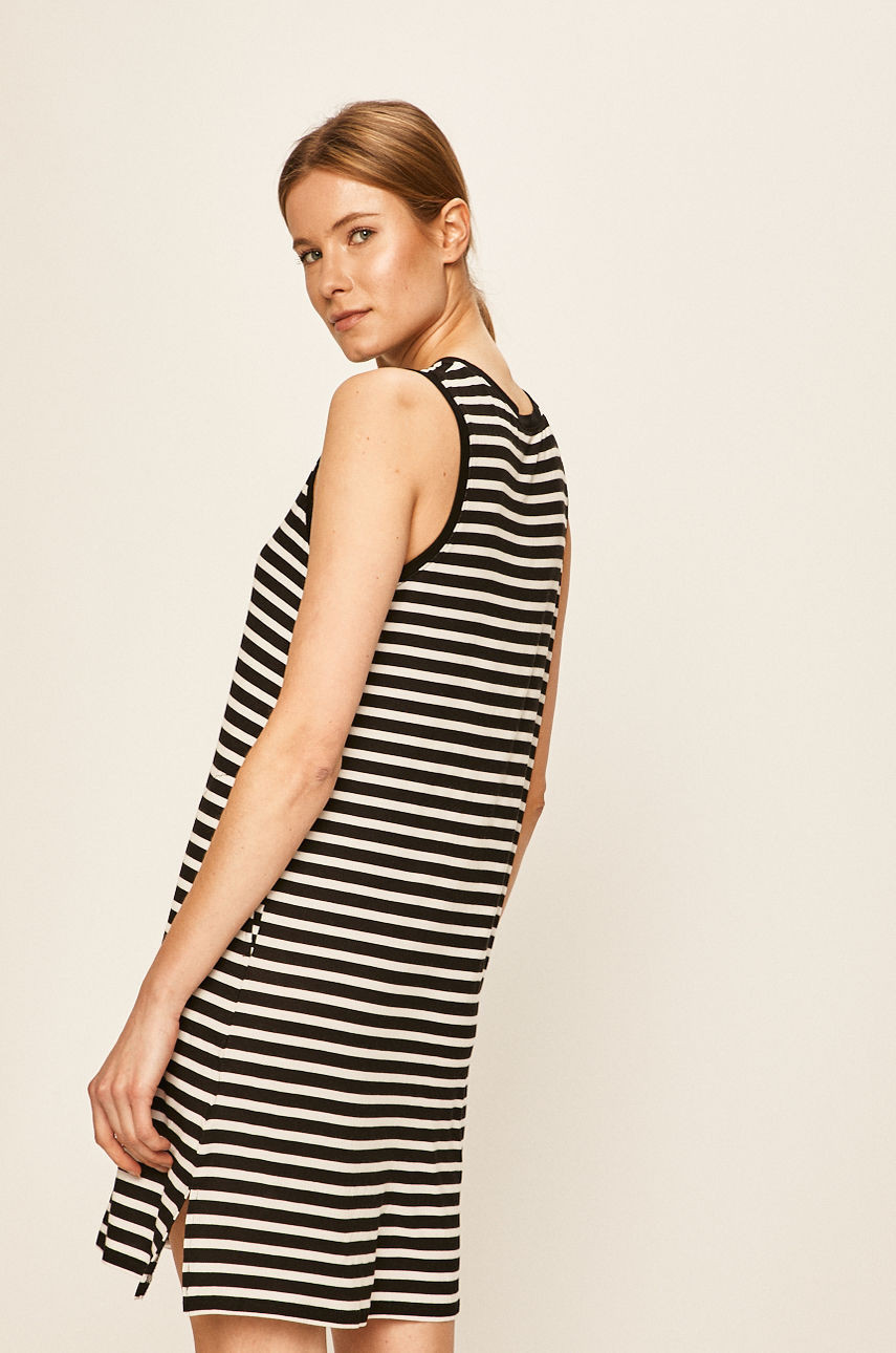 Dámska nočná košeľa YI3322403-055 čiernobiela - DKNY Veľkosť: XS, Farby: čiernobiela