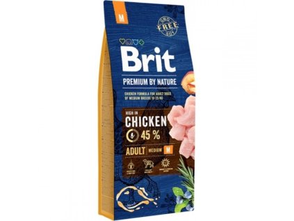 Brit Premium by Nature dog Adult M 15kg