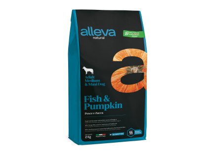 DPDP00210 alleva natural dog 2kg fish pumpkin adult medium maxi