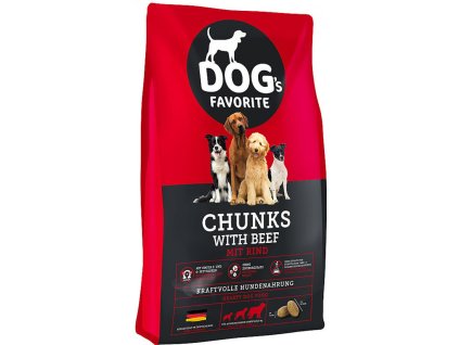 Dog´s Favorit Chunks with Beef 15 kg