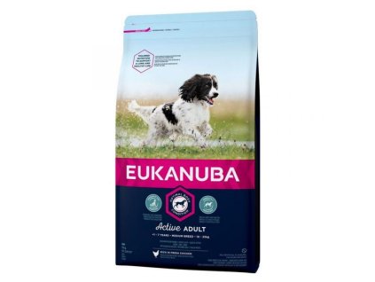 eukanuba active adult medium breed 3 kg