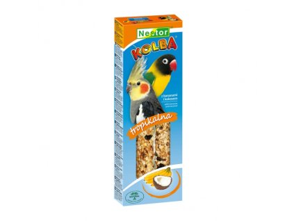 Nestor tyčinka pre stredné papagáje s kokosom a banánmi 2ks
