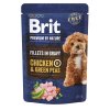 Brit Premium Adult Dog Fillets Gravy Chicken & Green Peas 85 g