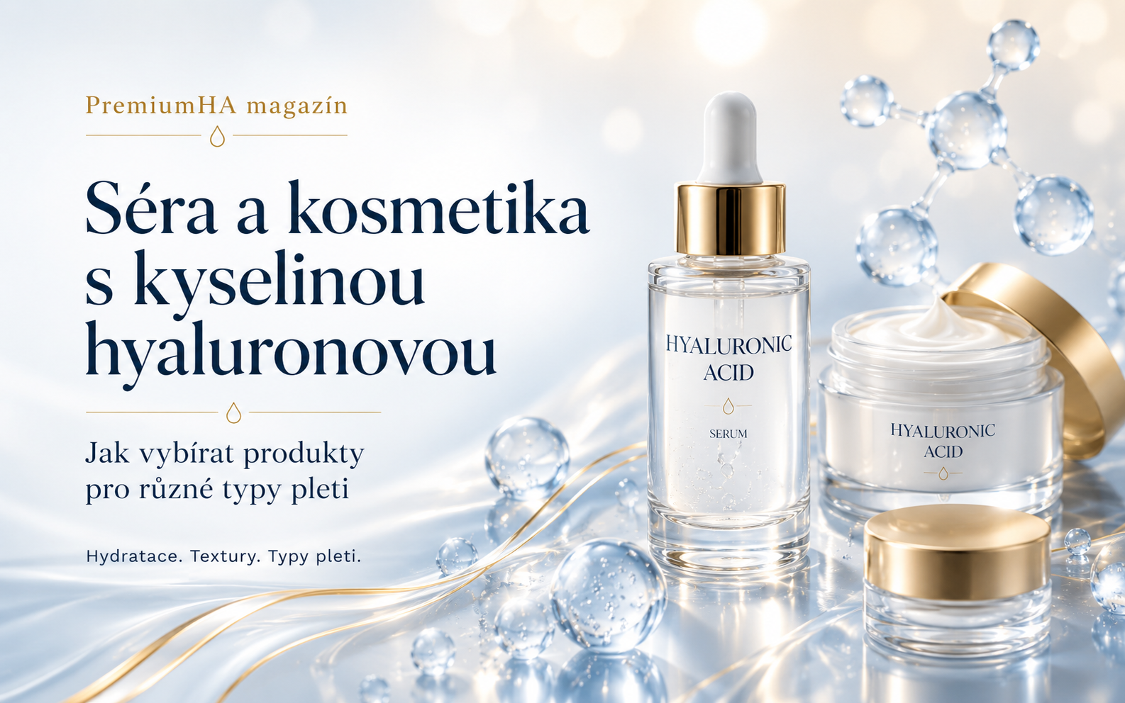 Séra a kosmetika s kyselinou hyaluronovou: Recenze produktů a doporučení pro různé typy pleti