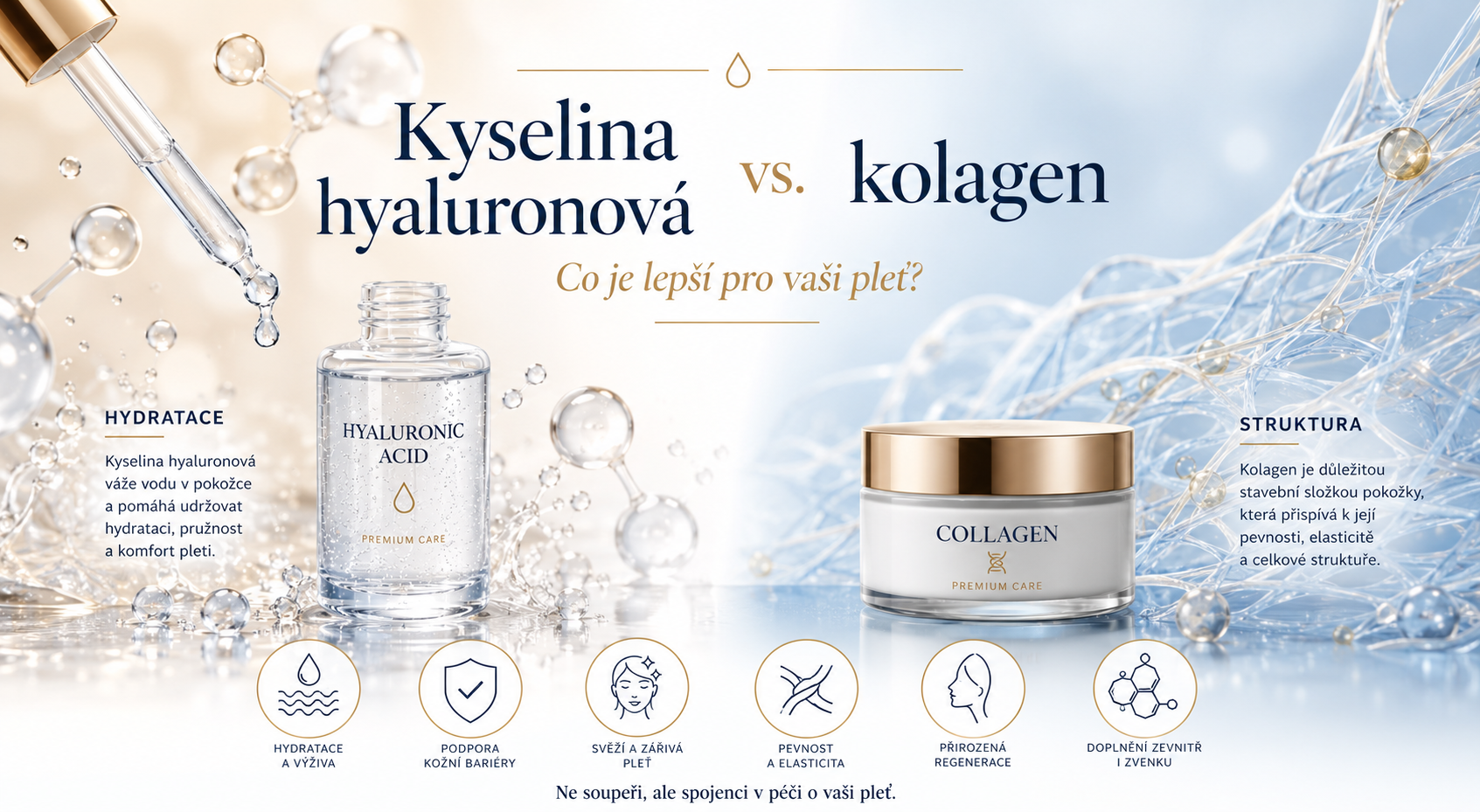 Kyselina hyaluronová vs. kolagen - co je lepší pro vaši pleť?