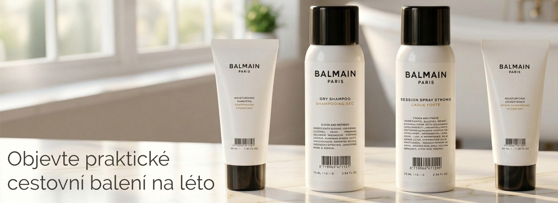 Cestovní balení produktů Balmain