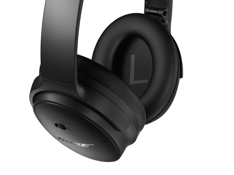 Detail mäkkého náušníka a polstrovania Bose QuietComfort SC