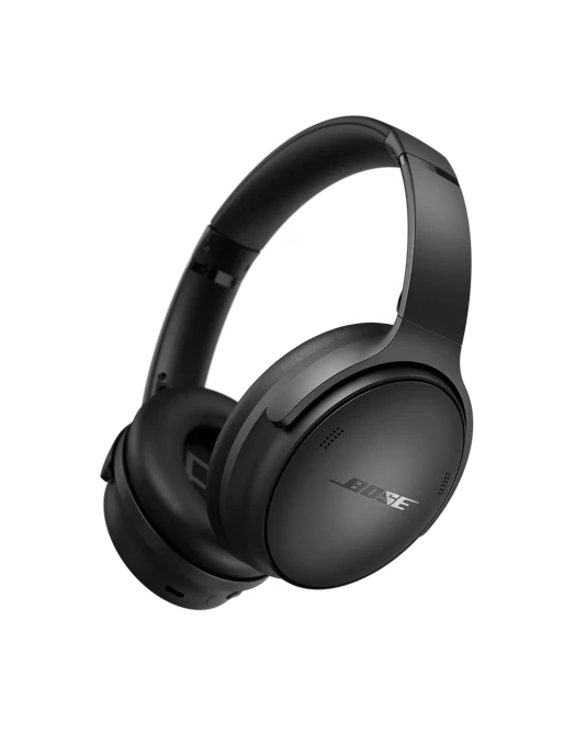 Čierne bezdrôtové slúchadlá Bose QuietComfort SC – pohľad zboku