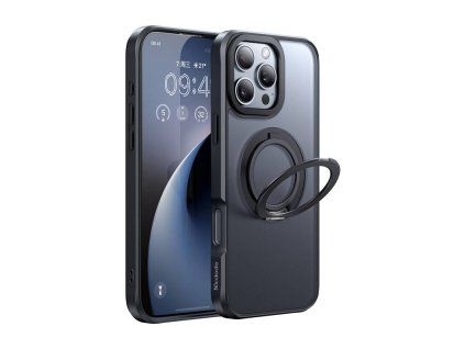 McDodo PC-4933 MagSafe case for iPhone 16 Pro Max with stand (black) - obrázok 1