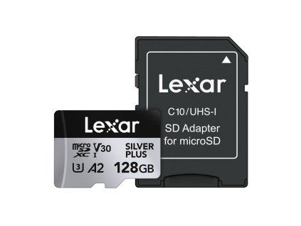 Karta pamäte Lexar High-Performance Silver Plus microSDXC 128GB + adaptér - obrázok 1