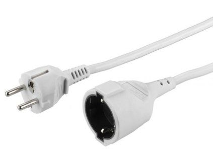 Monacor MC-315/WS Sieťový predlžovací kábel, earthed plug and socket, 3 m