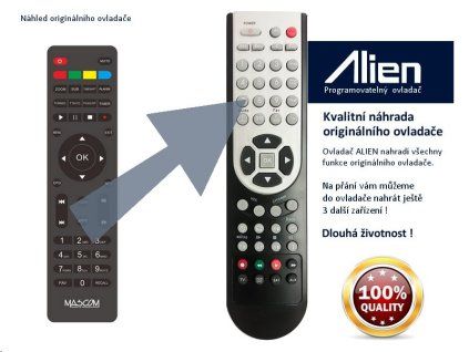 Diaľkový ovládač ALIEN STB Mascom MC751T2-HD