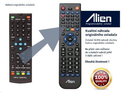 Diaľkový ovládač ALIEN New Digital