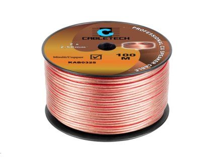 Kabel dvojlinka Cabletech KAB0325 2x 2,5 mm průhledná CU