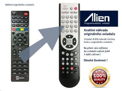 Diaľkový ovládač ALIEN STB TeleSystem TS6812