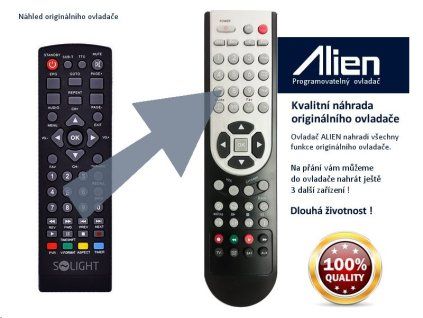 Diaľkový ovládač ALIEN STB Solight HD01-RC