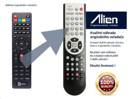 Diaľkový ovládač ALIEN STB TeleSystem TS6808