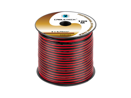 Kabel dvojlinka Cabletech KAB0383 2x 0,75 mm černo-rudá CU