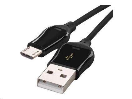 USB kabel 2.0 A/M - micro B/M 1m černý, Quick Charge - obrázok 1