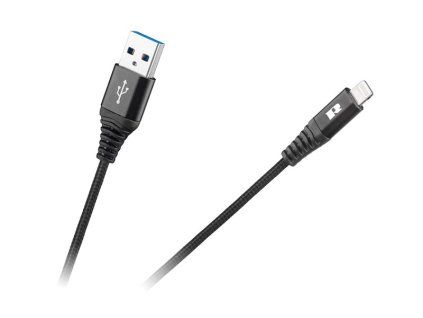 Kabel REBEL USB-A - Lightning černý 1m - obrázok 1