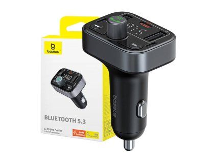 FM Transmitter Baseus S-09 Pro, Bluetooth (čierny) - obrázok 1