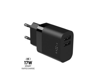 Fixed nabíječka 2xUSB 17W FIXC17N-2U-BK