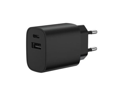 Solight USB-A+C fast charger 20W - obrázok 1