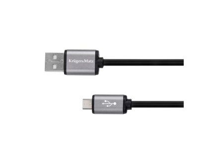 Kabel KRUGER & MATZ KM1236 USB - micro USB 1,8m - obrázok 1