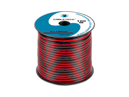 Kabel dvojlinka Cabletech KAB0392 2x 1,5 mm černo-rudá CCA