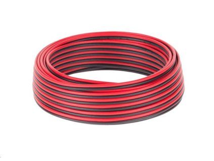 Kabel dvojlinka Cabletech 10m  2x0,75 mm  černo-rudá CCA