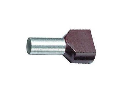 Dutinka pro dva kabely 6mm2 černá (TE6-14)