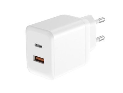 Solight 45W GaN fast charge USB-A + USB-C adaptér - obrázok 1