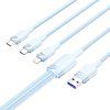 Kábel USB 2.0 A na 3 v 1 6A Vention CTRLG 1,5 m (modrý)