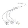 Kábel USB 2.0 A na 3 v 1 6A Vention CTRWG 1,5 m (biely) - obrázok 1