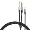 Audio kábel mini jack 3,5 mm na 2x jack 6,35 mm samec Vention BARHK 8 m - obrázok 1