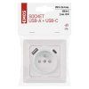 Zásuvka EMOS A6000.4 250V s USB A+USB C, bílá - obrázok 5
