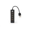 NEDIS UHUBU2420BK USB hub | 4portový | USB 2.0 | černý - obrázok 1