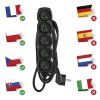 Prodlužovací kabel 5 zásuvek 3m, černý - obrázok 3