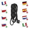 Prodlužovací kabel 3 zásuvky 3m, černý - obrázok 4