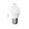 LED žárovka Classic Mini Globe / E27 / 6,5 W (60 W) / 806 lm / studená bílá - obrázok 2