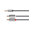 Kabel Jack 3,5mm - 2x CINCH  1m  Kruger&Matz Basic KM1218 - obrázok 1