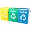 Tašky na tříděný odpad SORT EASY 3x36 l SIXTOL - obrázok 1