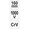 Kleště štípací boční 160mm VDE (1000V) - obrázok 5