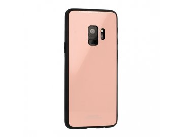 Silikónový kryt (obal) pre Samsung Galaxy S9 so sklenenou zadnou stranou - ružový