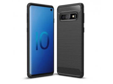 Silikónový kryt (obal) Carbon pre Samsung Galaxy A80 - čierny