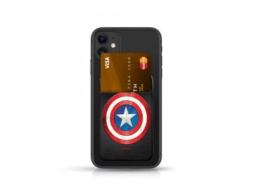 Marvel Captain America Pocket Sticker nalepovací držiak na kartu - čierny