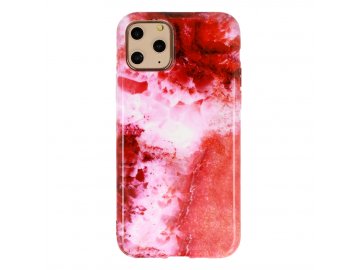 Vennus Marble Stone silikónový kryt (obal) pre iPhone 11 Pro  - červený