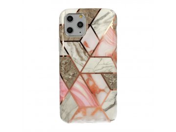 Cosmo Marble silikónový kryt (obal) pre iPhone 11 Pro - ružovo-šedý